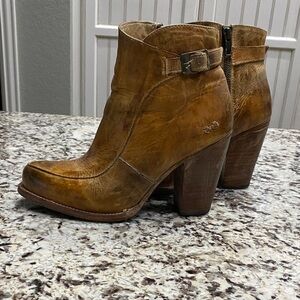 Bed Stu Tan Leather Heeled Boots
